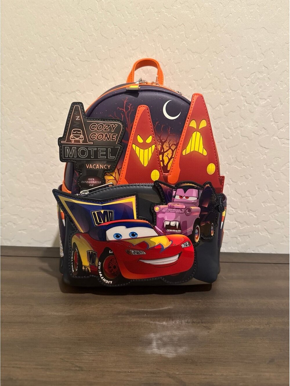 Loungefly Disney Pixar Cars Halloween Costumes Glow-in-the-Dark Backpack NWT